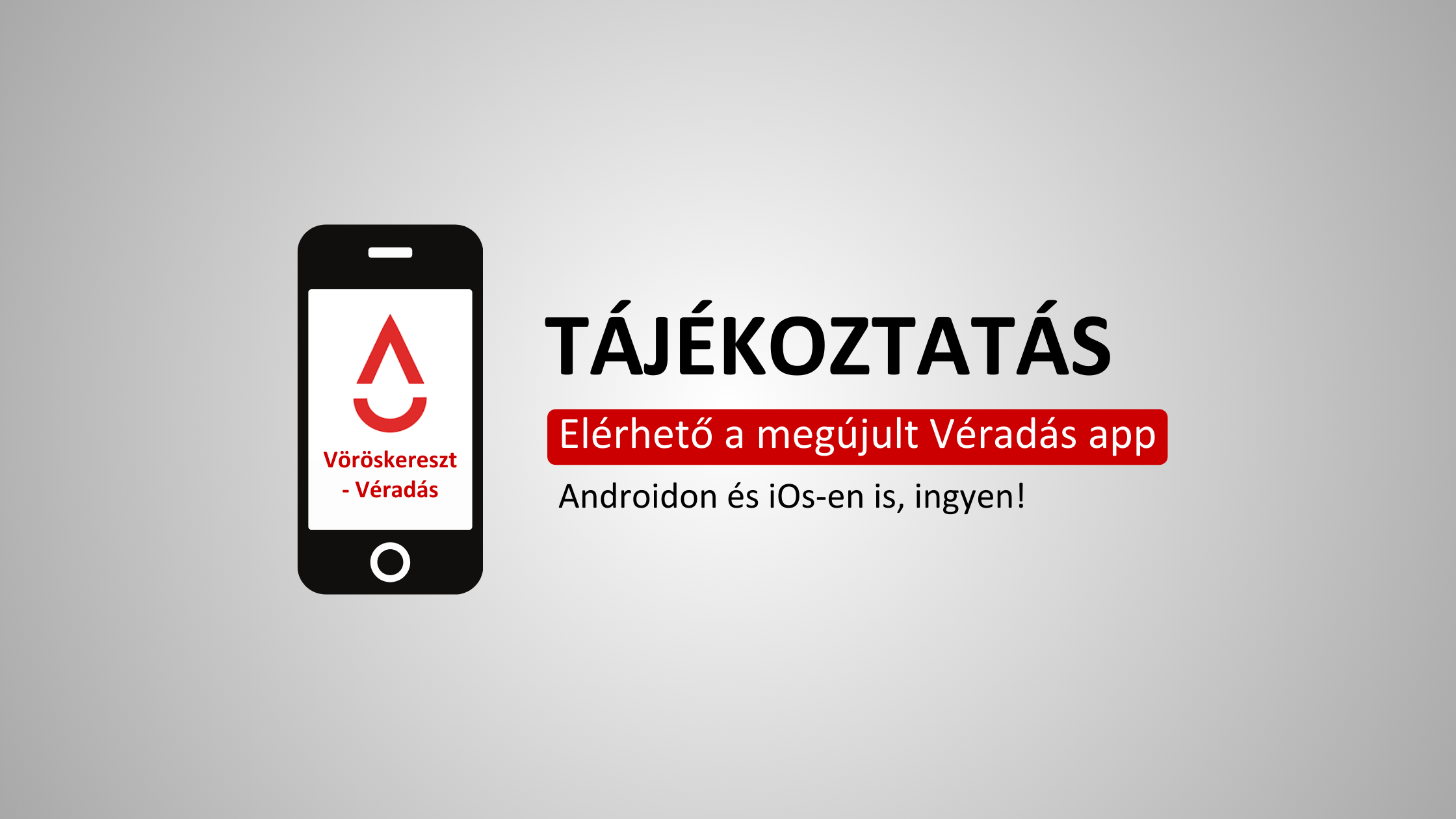 Véradás app borítókép önkéntes véradás Magyar Vöröskereszt