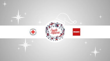 Karácsony adománygyűjtés élelmiszergyűjtés adomány élelmiszer Magyar Vöröskereszt Együtt segítünk